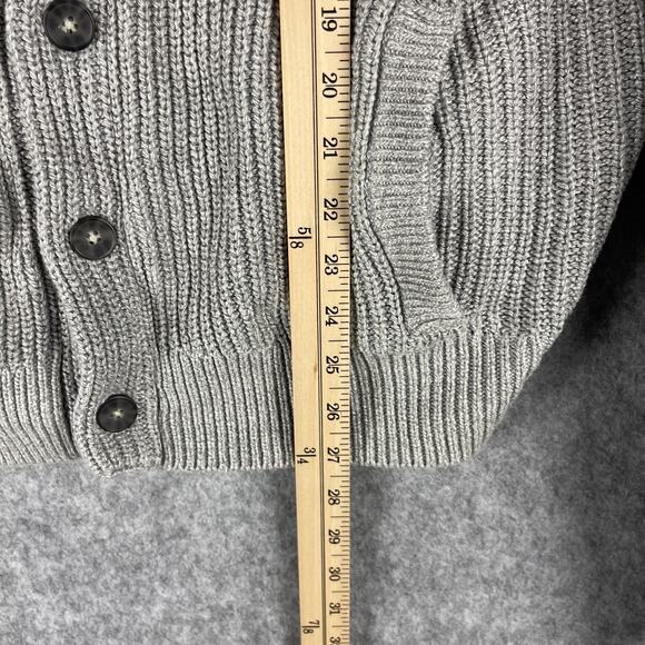 Bonobos Shawl Collar Cardigan Sweater Mens Large Gray Slim Fit Ribbed Grandpa - Picture 9 of 15